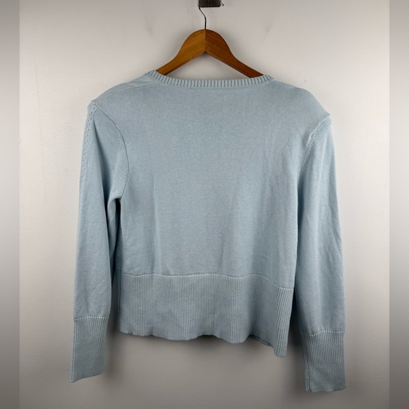 NWT Feller Women Sara Low V Neck Blue Sweater Size XS/S - Picture 2 of 6